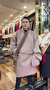 生活装 国风加绒加厚简约新中式 长袍男复古传统藏袍时尚 2025新藏式