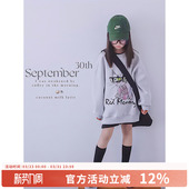 慵懒风宽松亲子妈妈上衣戴眼镜 E原创女童装 猫空气棉卫衣 AND