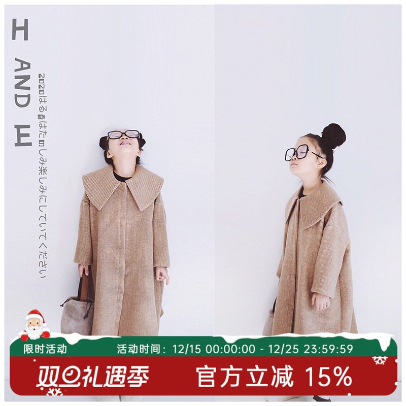 hande原创日系森女羊毛大衣