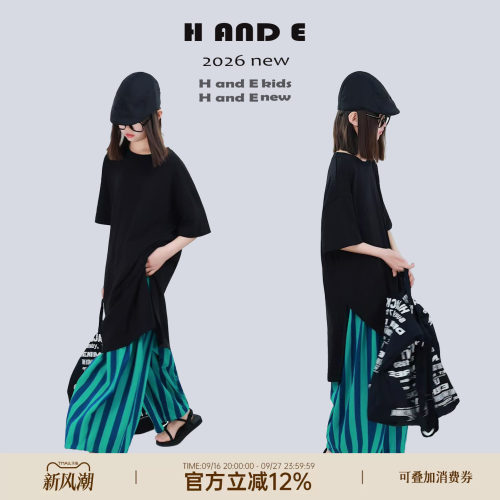 夏季暗黑开衩长T恤设计感