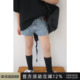 女童装 韩版 洋气甜酷小众设计夏季 休闲亲子装 E牛仔短裤 热裤 AND