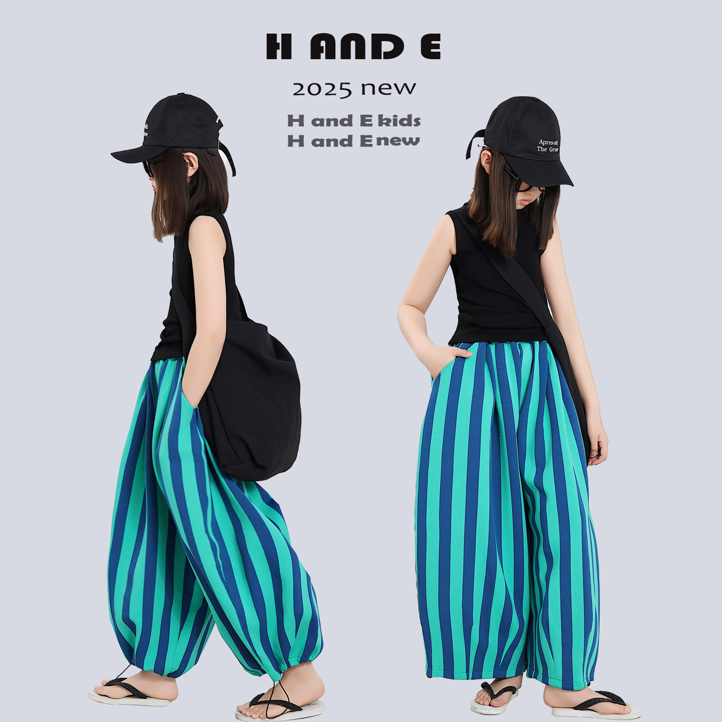 HANDE休闲卫裤中性母女图片