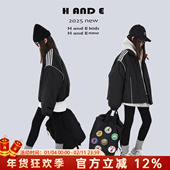 加厚防风保暖黑色运动棉服外套亲子装 运动 原创童装 26冬季 AND