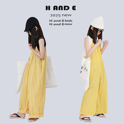 HANDE宽松吊带亲子连体裤子