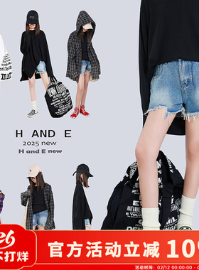 H AND E 原创童装2026夏季新款牛仔破洞短裤短裤夏女牛仔女童装