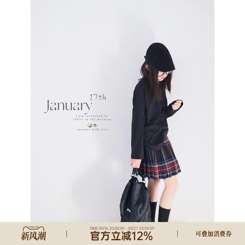 HANDE百褶裙短裙日系学院风
