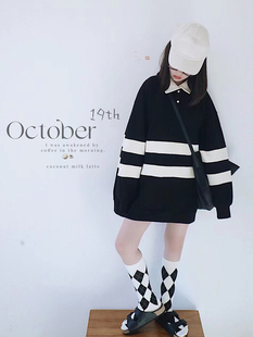 400克加厚POLO衫 E女童polo领卫衣女儿童polo衫 加厚POLO卫衣 AND