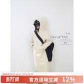 原创童装 女童米色长款 卫衣2026冬季 加厚高级感上衣 新款 AND