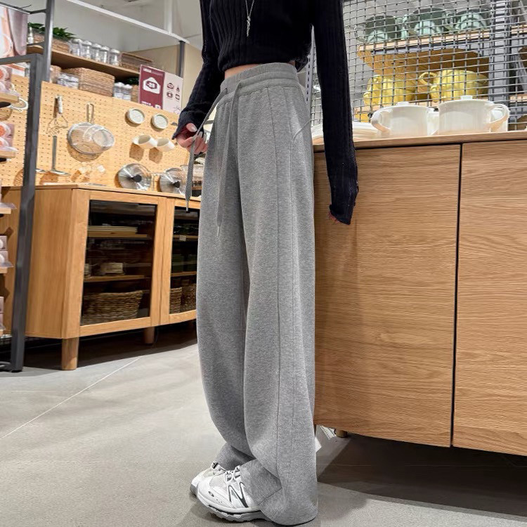 2026春季新款宽松显瘦百搭高腰直筒裤女休闲阔腿长裤子,女装/女士精品,卫裤,淘宝优惠券,粉丝福利购,淘宝优惠卷