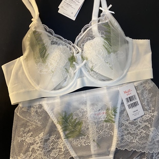 曼75B 80C兔耳朵蕾丝全罩杯大胸显小软钢圈20840613 75C