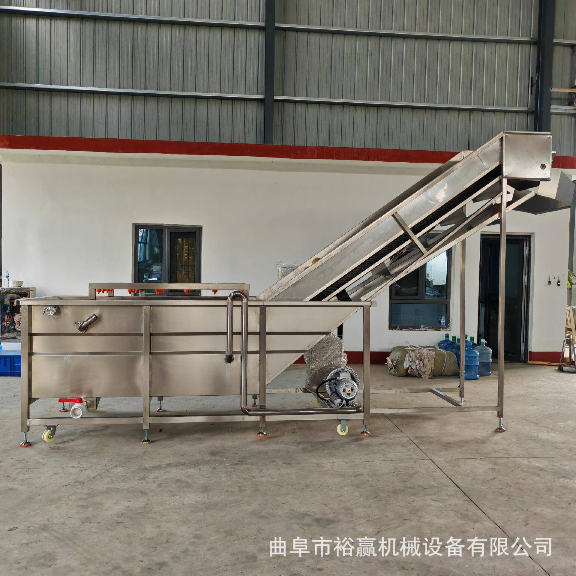 商用预制菜清洗加工流水线水果蔬菜清洗机草莓桃子气泡清洗机