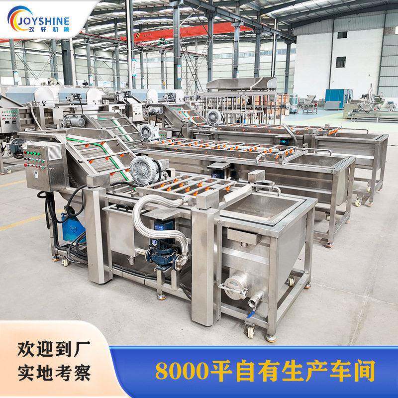 全套果蔬清洗机商用辣椒气泡清洗设备压喷淋分选流水线