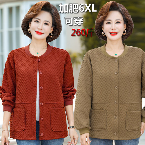 中老年妈妈加肥大码遮肚显瘦上衣
