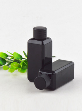 60ml毫升方形黑色塑料旋盖可乐盖瓶带防漏内塞旅行分装厂家直销