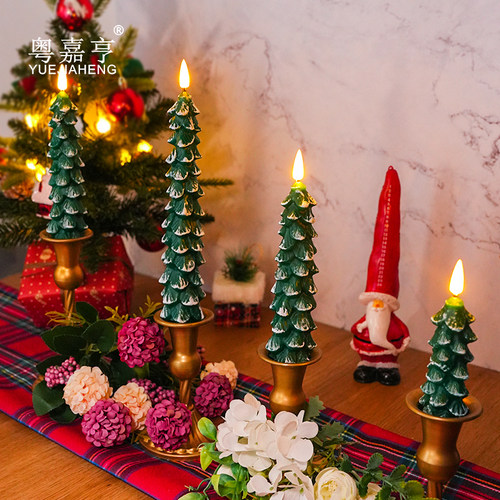 遥控仿真圣诞松树蜡烛灯