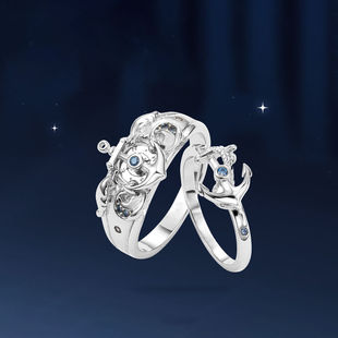 碧蓝航线戒指周边情侣一对男女比翼双飞誓约五周年纪念店可调节款