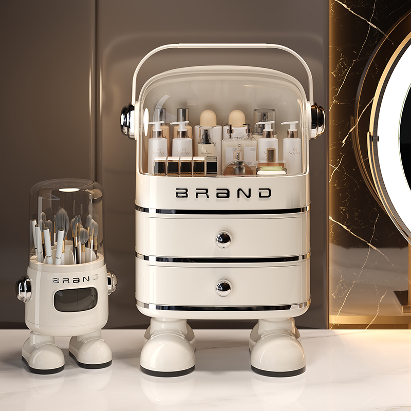 轻奢大容量化妆品桌面收纳盒