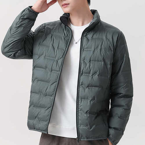 羽绒休闲大码羽绒服立领商务