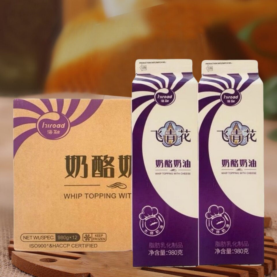 海融飞青花丝诺奶酪奶油980g*12瓶动植脂混合脂奶油蛋糕裱花慕斯