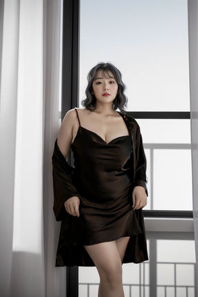 大码性感睡衣女冰丝薄款高腰长袖少女诱惑内衣吊带裙春秋冬家居服