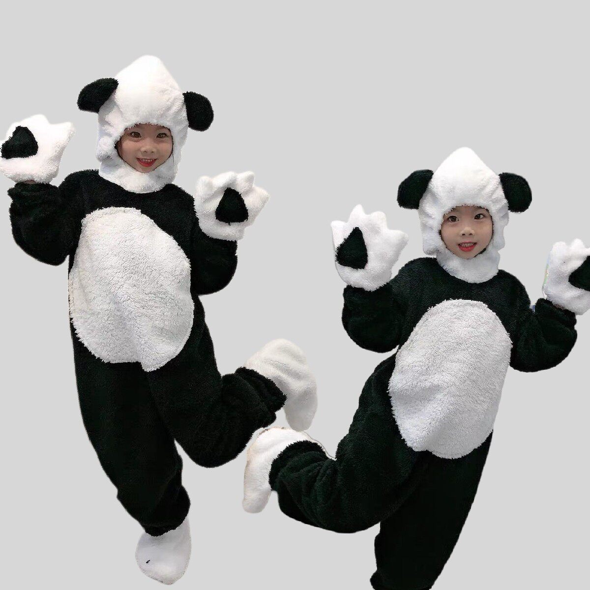 六一大熊猫儿童演出服幼儿动物服卡通造型舞蹈服熊猫宝贝表演服装