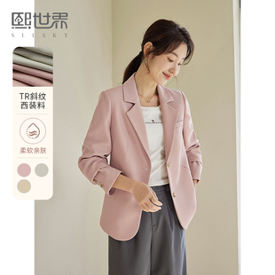 熙世界超好看西装外套女小个子2026春装高级感炸街休闲小西服