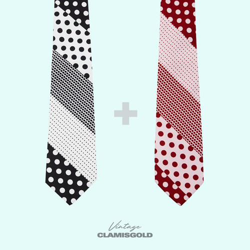 岚室复古趣味波点领带