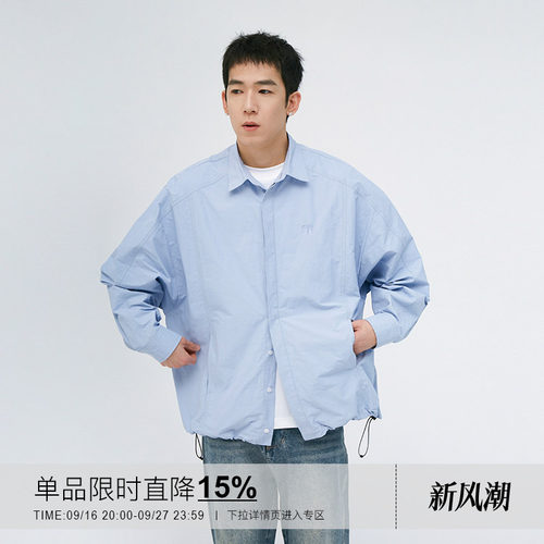 CLAMISGOLD翻领春秋挺阔宽松外套