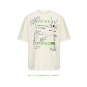 Clamisgold T恤短袖 美式 花卉动物字母涂鸦五分袖 男 植物系 岚室
