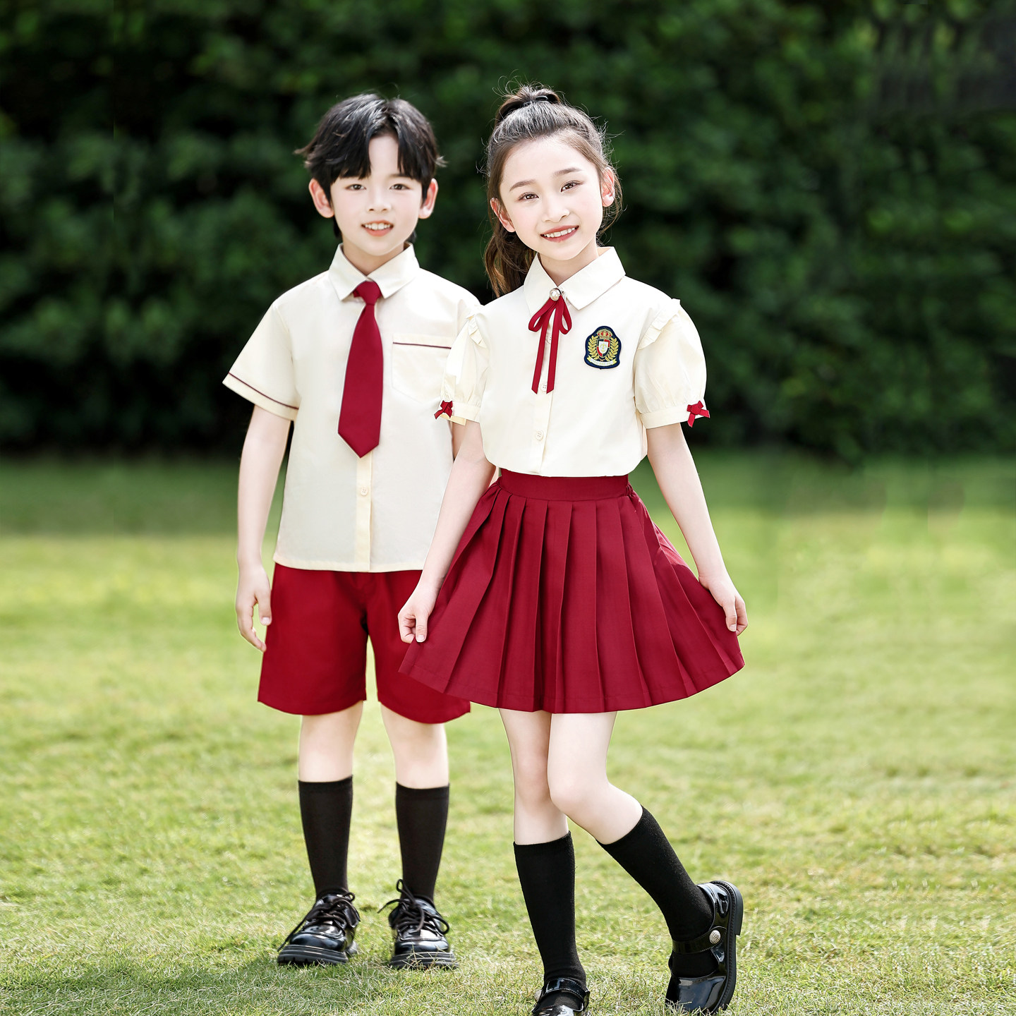夏季清爽透气纯棉班服