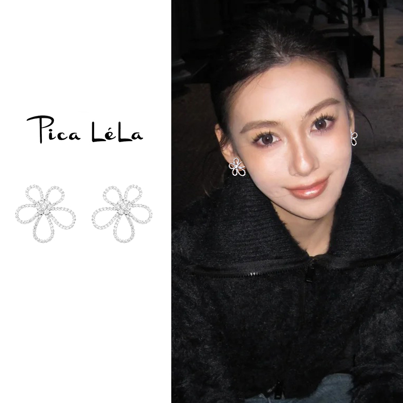 韩系花朵耳环时尚气质