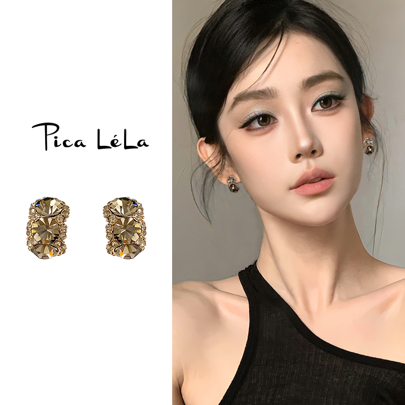 复古蚊香盘耳夹女轻奢