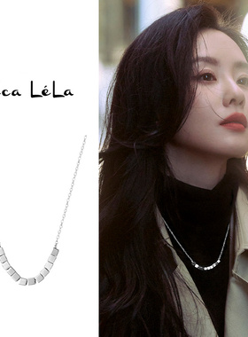 几何小方糖项链女高级感