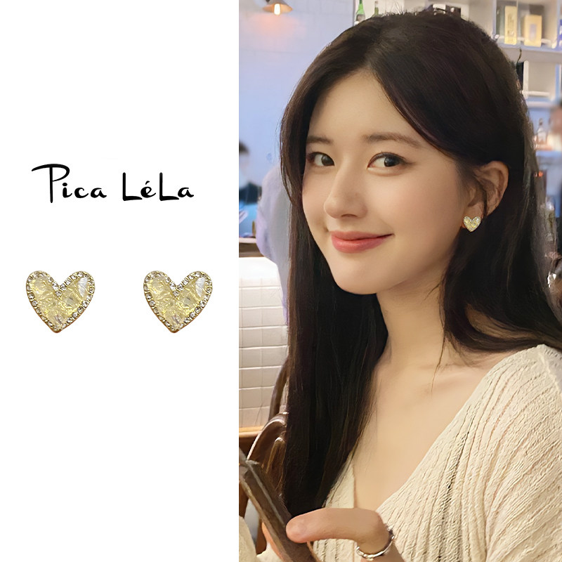 甜美法式耳夹女小众独特高级感新款爱心耳钉时尚百搭气质纯银耳饰,饰品/流行首饰/时尚饰品新,耳夹,淘宝优惠券,粉丝福利购,淘宝优惠卷