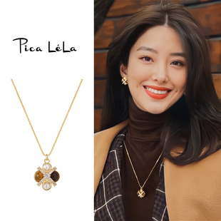 珍珠款 项链女士高级感轻奢小众复古毛衣链精致气质锁骨链饰品配饰