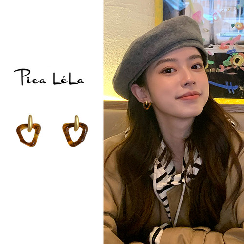 复古亚克力耳环女独特