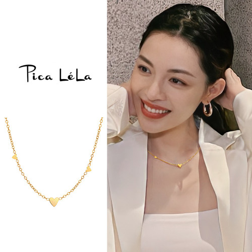 金色气质爱心项链女高级