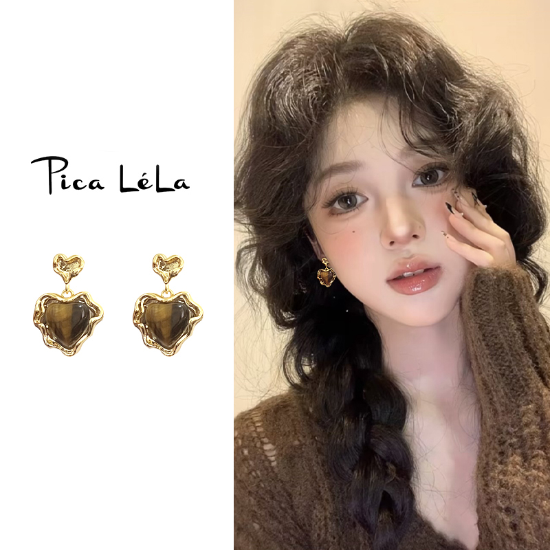 气质爱心耳环精致小巧