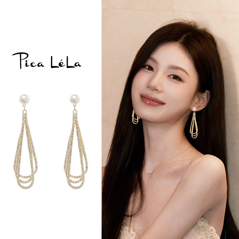 高级感流苏耳夹无耳洞女