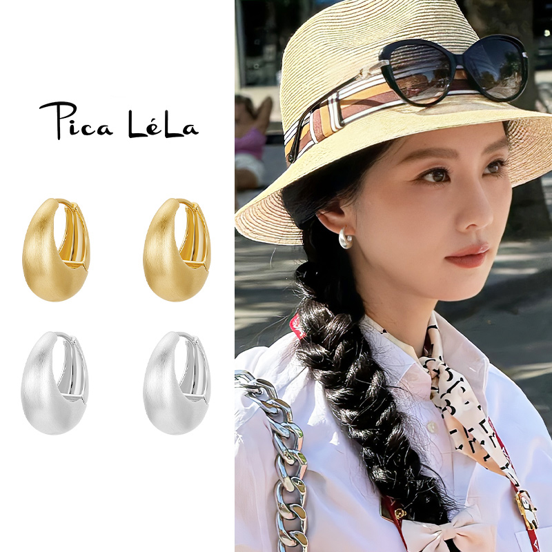 高级感圈圈耳环女法式气质耳饰