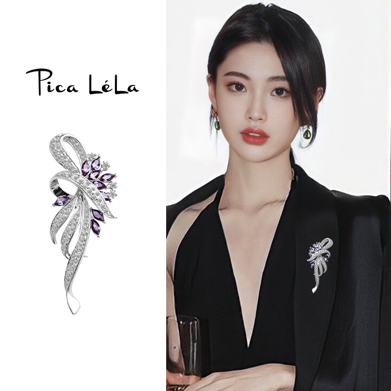 高档奢华西装胸针小众设计感胸花