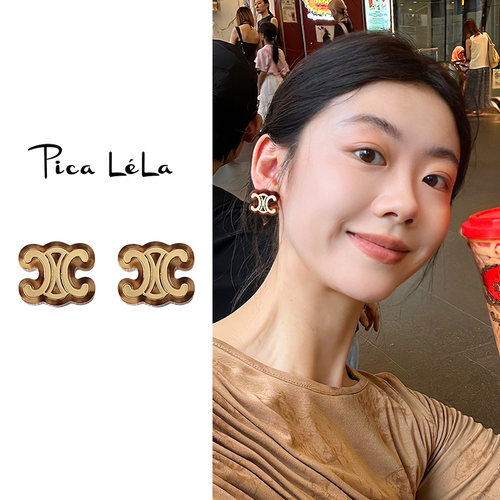 法式小香风新款耳环女