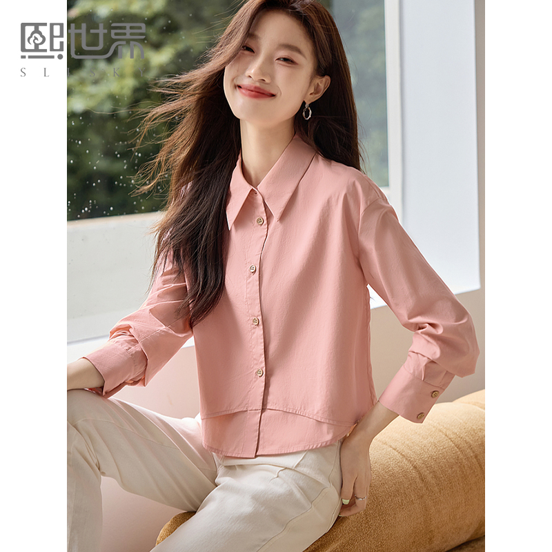 熙世界休闲纯棉长袖衬衫