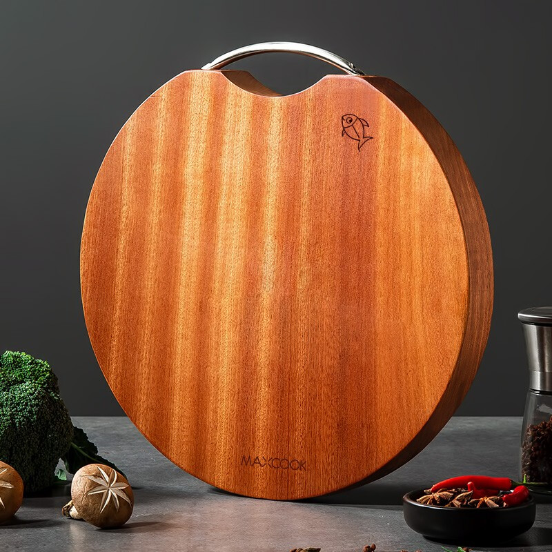 美厨maxcook中号圆形整木砧板