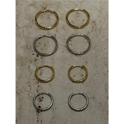 安小柏◆一直戴 通体925纯银耳圈tomwood高级感素圈耳环圆环耳饰