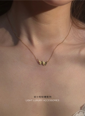 安小柏◆韩国通体925纯银蝴蝶项链 唯美氛围感小众设计女式锁骨链