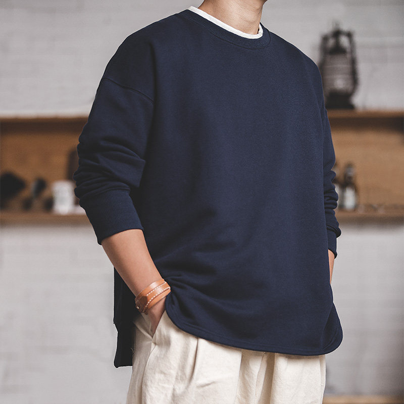 Madden tooling Japanese leisure vintage Basic models Long sleeve Sweater Retro oversize Loose primer shirtin the Men's clothing, Sweater  category - from Buy2taobao.com to provide professional Taobao agent buy service