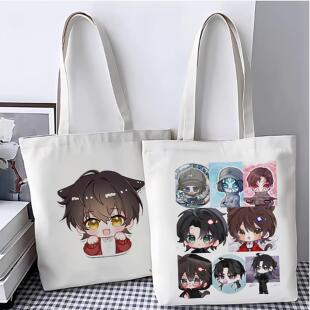 斩神周边帆布包林七夜王面定制学生大容量拎书补习拉链单肩手提袋