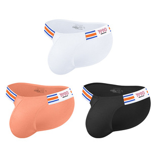 ADANNU/阿丹奴性感高叉男士内裤螺纹棉侧标低腰运动提臀三角内裤