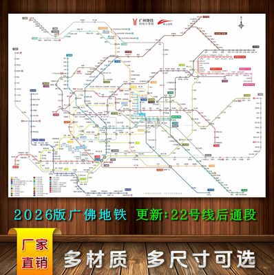 广州佛山地铁轨道路线图海报高清